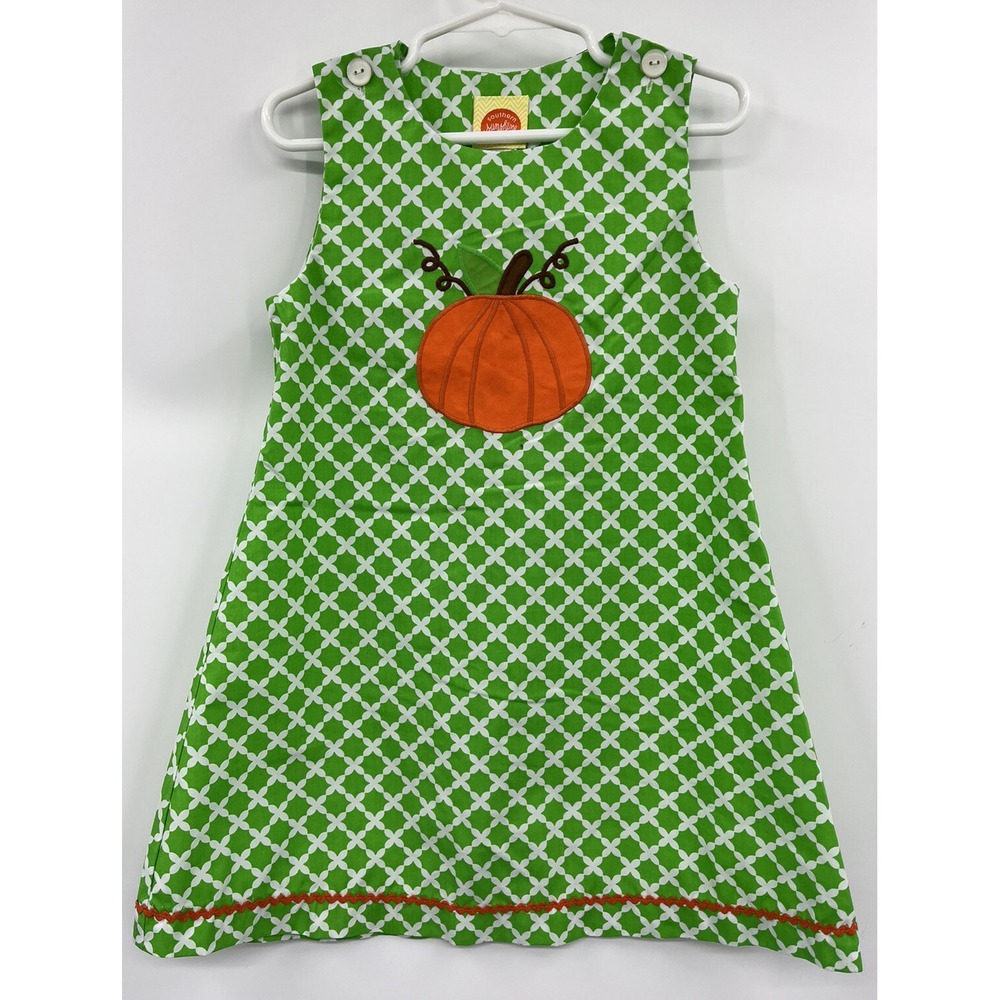 Southern Sunshine Kids Size 4T Sleeveless Dress Jumper Fall Pumpkin